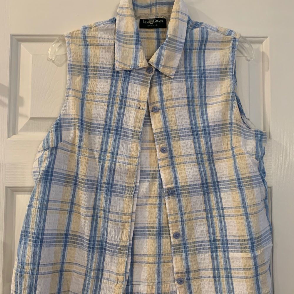 Lemon Grass Studio Spring Sleeveless Top sz L